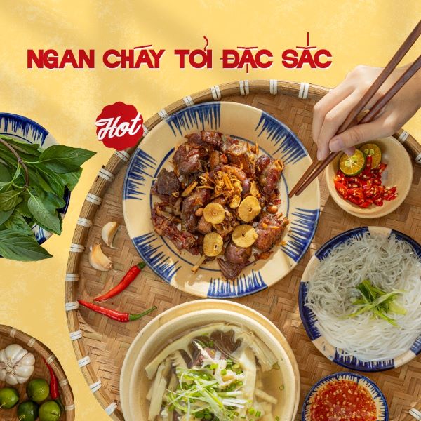 quán ngan cháy tỏi ngon ở Hà Nội - Cô Bống