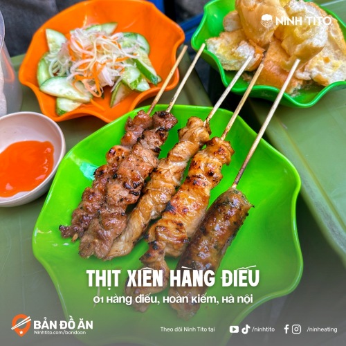 Thịt xiên nướng Hàng Điếu