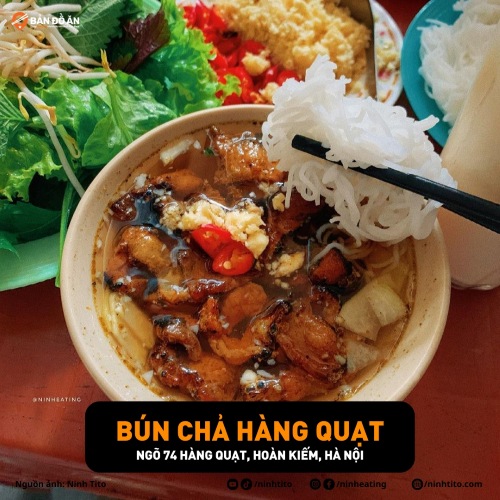 Bún chả 74 Hàng Quạt - Bún chả phố cổ Hà Nội