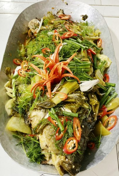 cá chép om dưa Ba Đình