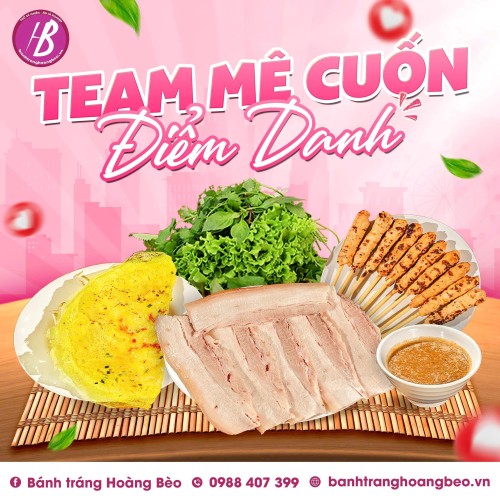 bánh tráng cuốn thịt heo Hai Bà Trưng